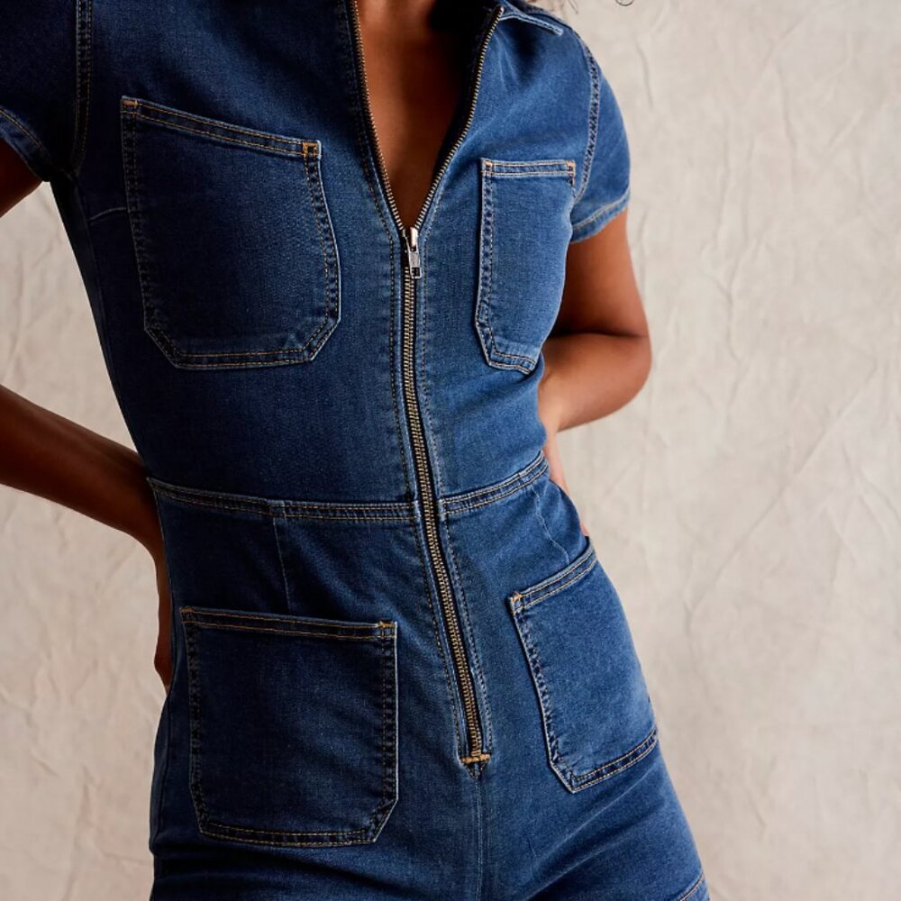 Free People CRVY Lennox Shortsuit